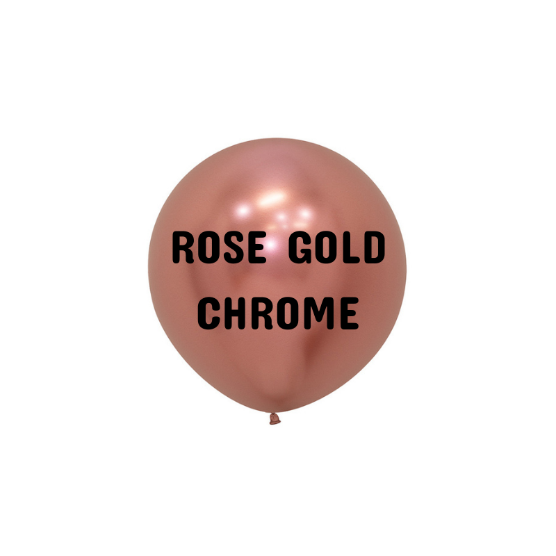 mini ballons rose gold chromé sempertex