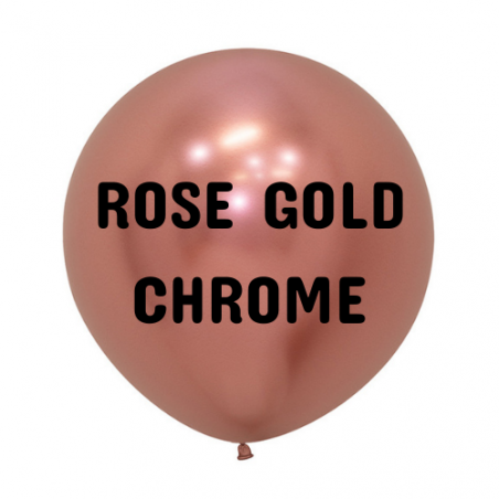 mini ballons rose gold chromé sempertex