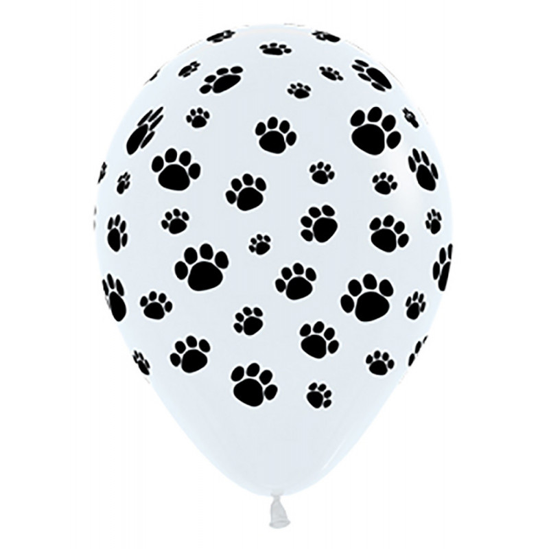 Décoration ballons latex motif patte de chien anniversaire