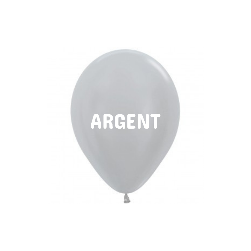 Ballons 40cm argent Sempertex