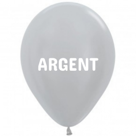 Ballons 40cm argent Sempertex