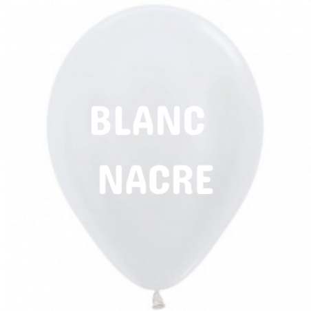 Ballon jumbo 60cm blanc nacré