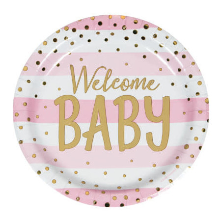 assiettes Welcome Baby