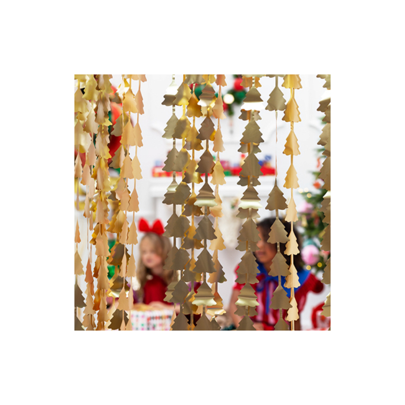 rideau à franges motifs sapin