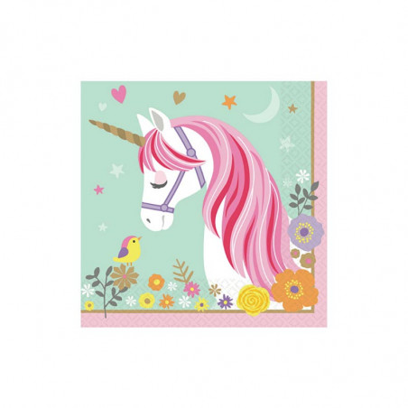 Grandes serviettes licorne pastel