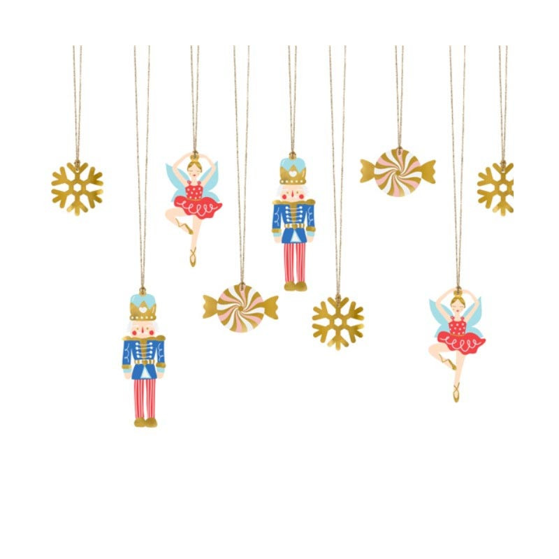 12 étiquettes à suspendre au sapin ou cadeaux de Noël