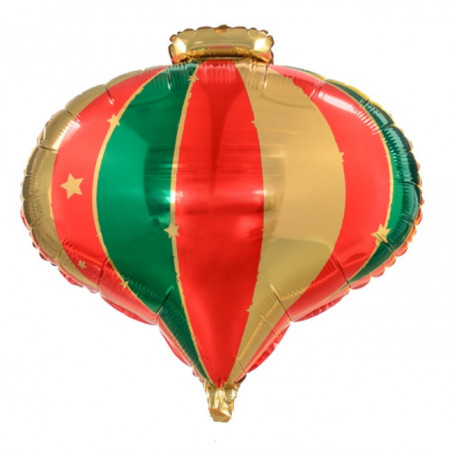 Grand ballon alu Noël - Boule à suspendre mylar