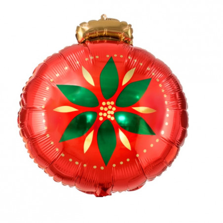 Grand ballon alu Noël - Boule de Noël mylar