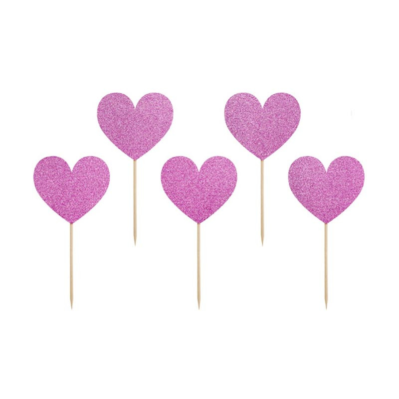 piques cup cakes glitter rose