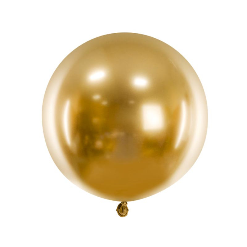 Grand ballon doré chromé 60cm premium ballons organiques