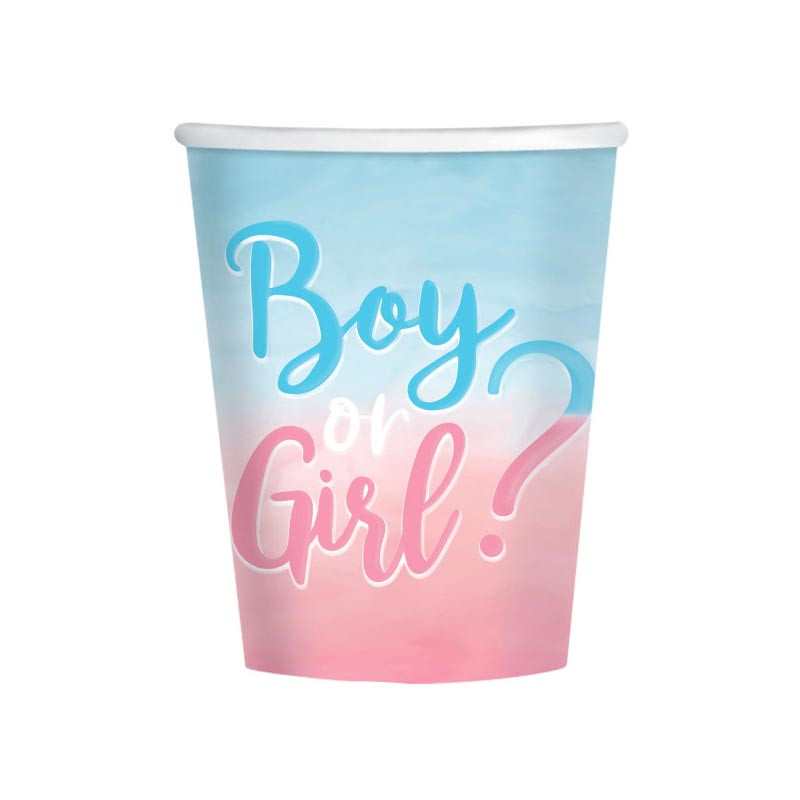Gobelets en Papier Baby Shower Boy or Girl ?