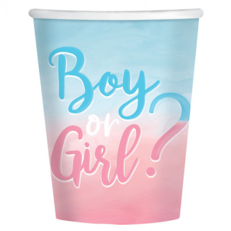 Gobelets en Papier Baby Shower Boy or Girl ?