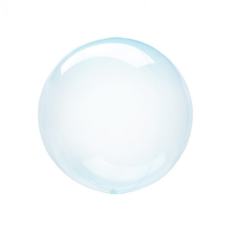 ballon cristal 20cm bleu