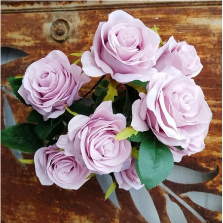 Bouquet 9 roses Fleurs Artificielles Premium