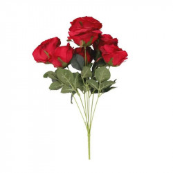 Beau bouquet fleurs roses rouges 7 têtes premium intemporelle