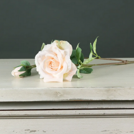 Rose avec Bouton Fleur Artificielle haut de gamme - nude