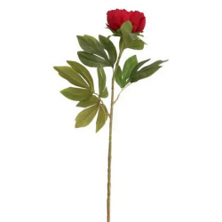 Grande Pivoine Rouge Gros Bouton Fleur Artificielle Premium