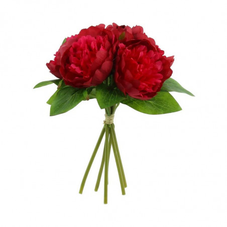 Petit bouquet de Pivoines Rouge Fleurs Artificielles Premium