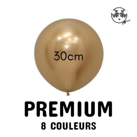 Ballon Chromé à l'unité en 30cm - 8 couleurs