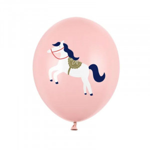 1 Ballon décoratif rond - Cheval Joyeux Anniversaire en Alu à gonfler  hélium env 43 cm