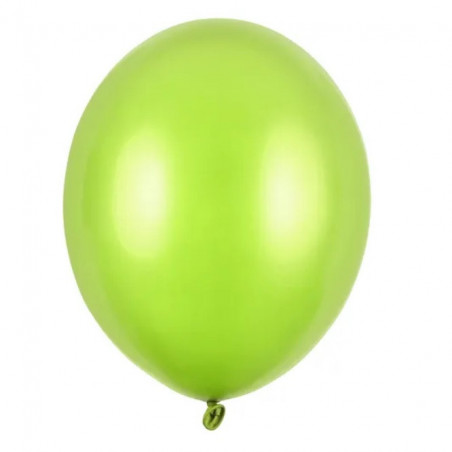 10 ballons vert anis nacré