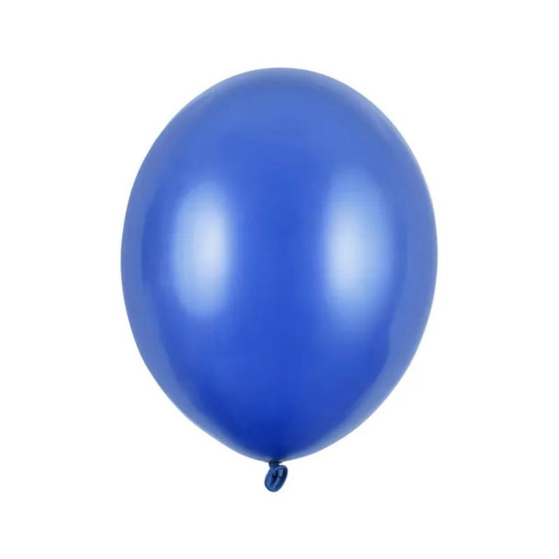 10 ballons bleu métallisés foncés