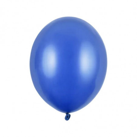 10 ballons bleu métallisés foncés