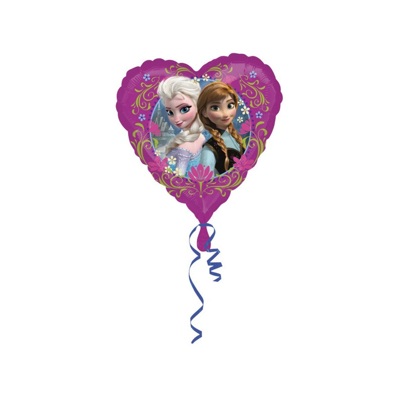 Ballon Reine Des Neiges Coeur Flocons Disney