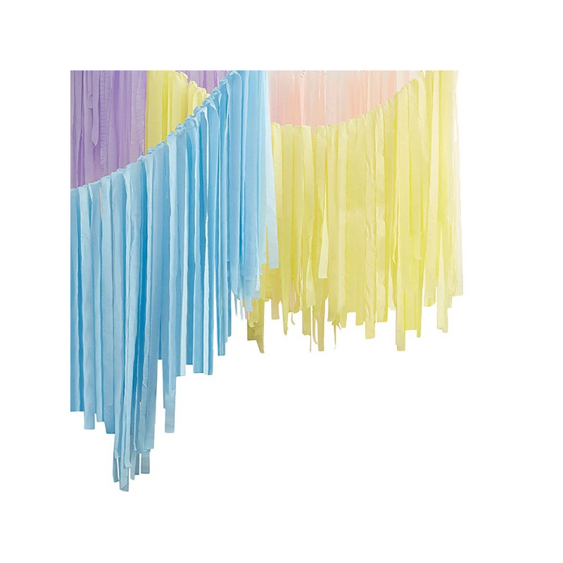 Backdrop de serpentins pastel