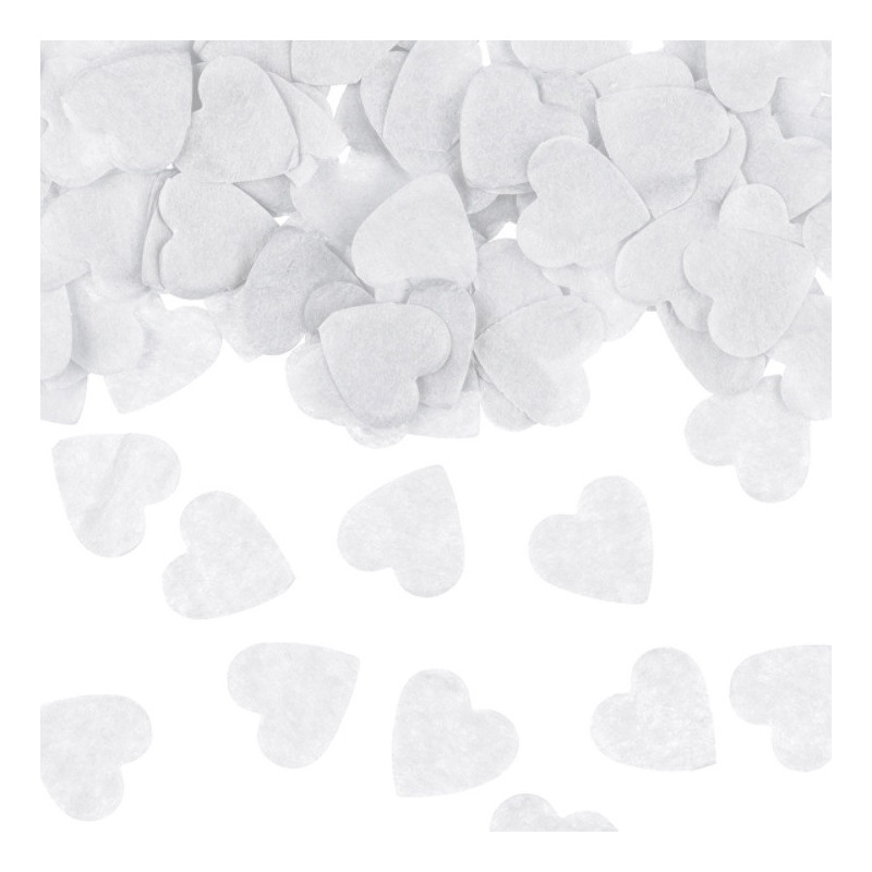 confettis de table coeur blanc décoration mariage baptême