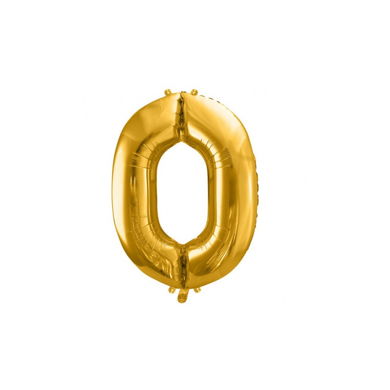 ballon chiffre anniversaire doré alu 86cm chiffre numéro 1 doré