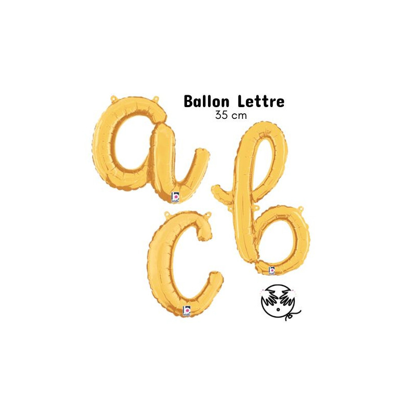 ballon lettre dorée pour décoration de fête mylar manuscrite