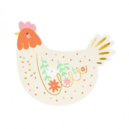 Serviettes Poule