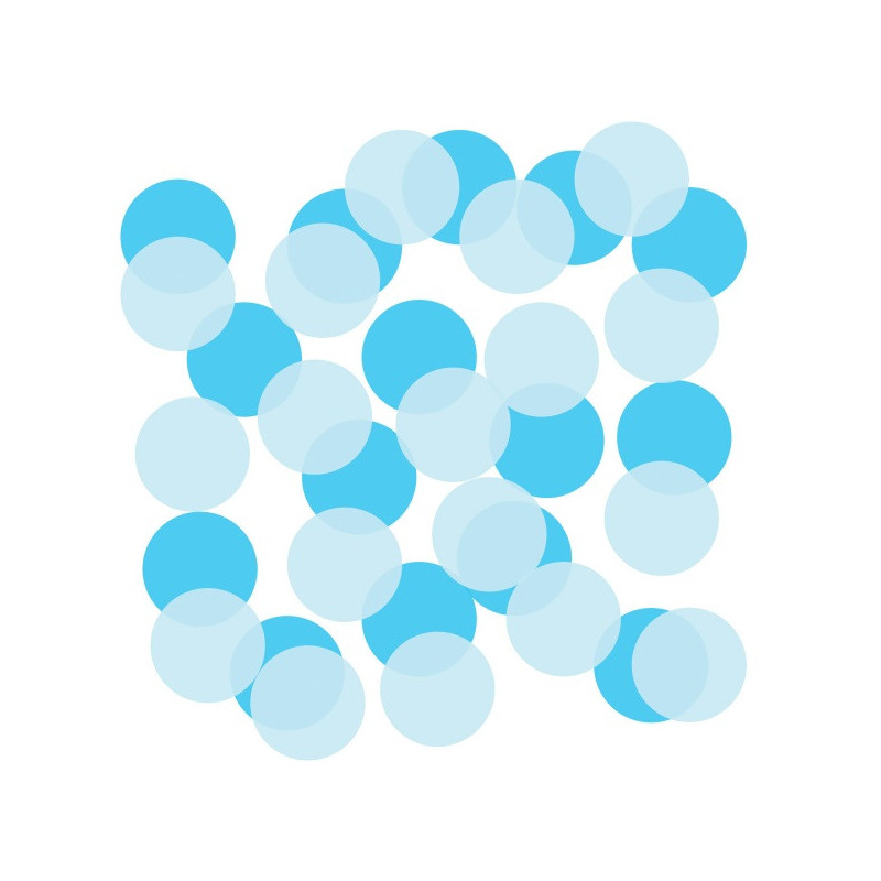 Sachet de confettis ronds bleu dégradé