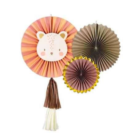 Rosaces Safari et pompons tassels