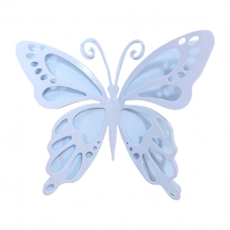 Papillon Modèle 03 25cm en impression 3D bleu pastel