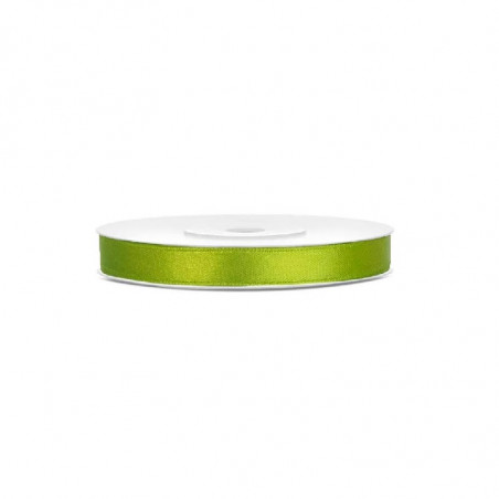 Ruban satin vert pomme 6mm