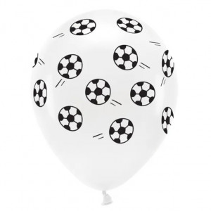 6 Ballons Football Noir et Blanc pour l'anniversaire de votre enfant -  Annikids