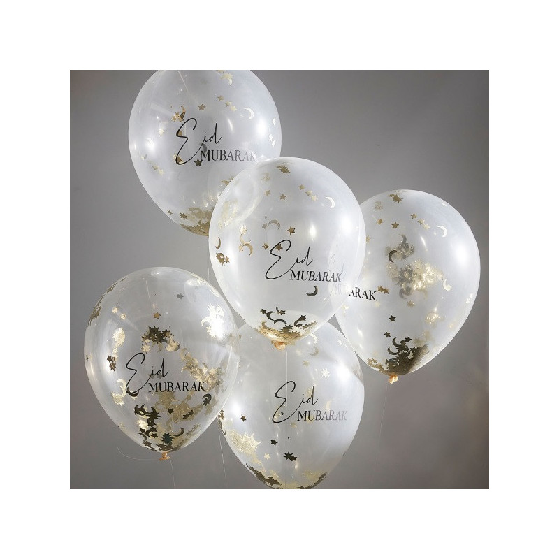 Ballons confettis Eid Mubarak