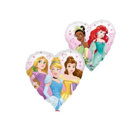Ballon Coeur Anniversaire Princesse Disney