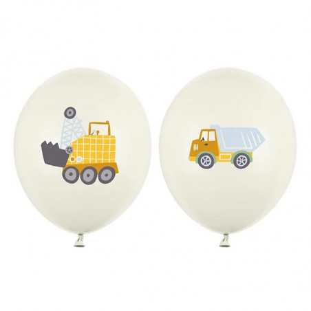 ballons latex camions de chantier