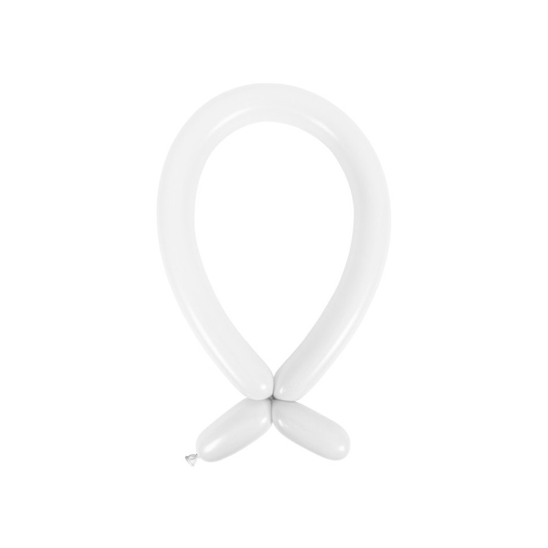 100 ballons à sculpter - premium - blanc