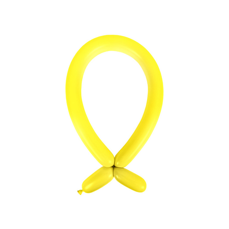 100 ballons à sculpter - premium - jaune