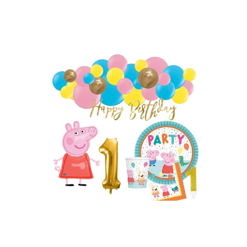 Décoration de table pour fête d’anniversaire Peppa Pig