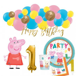 Décoration Anniversaire Peppa Pig Ballons Bannière De Joyeux