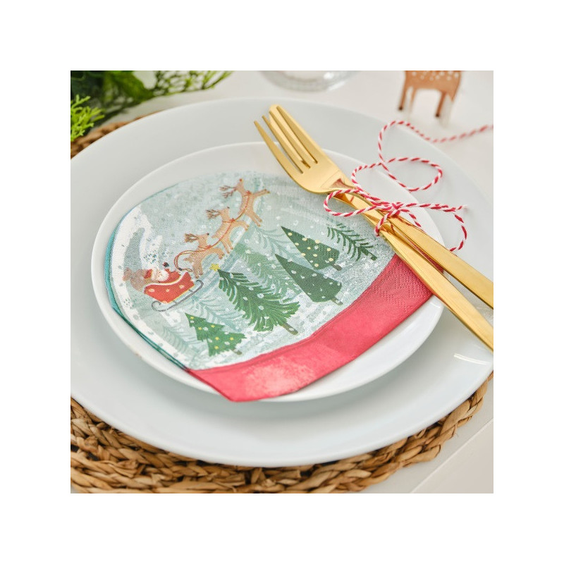 Grandes serviettes Bonnet - Table de Noël