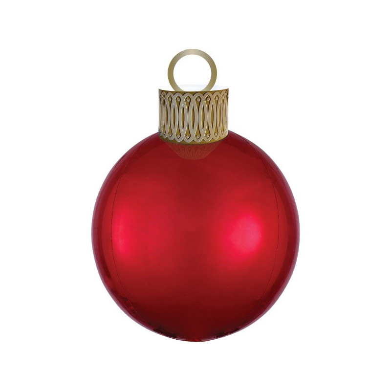 Ballon Boule de Noël Rouge XL Miroir 50cm - Décoration