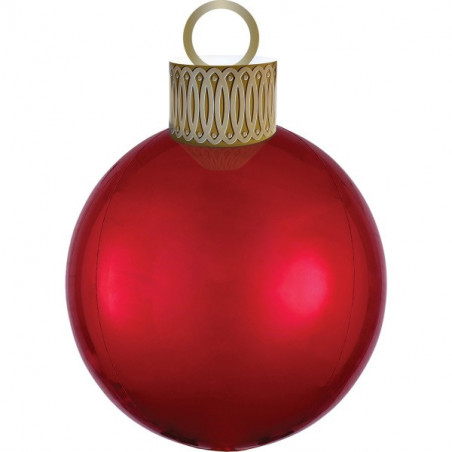 Ballon Boule de Noël Rouge XL Miroir 50cm - Décoration