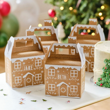 Boîtes cadeaux lunchbox - Gingerbread house