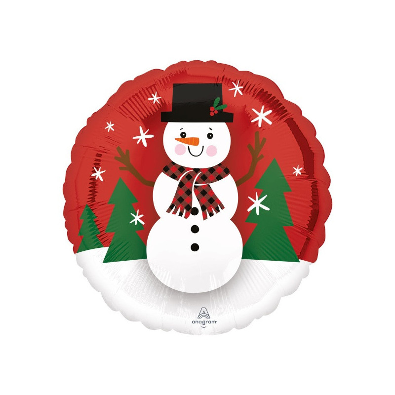 Ballon Rond Bonhomme de Neige